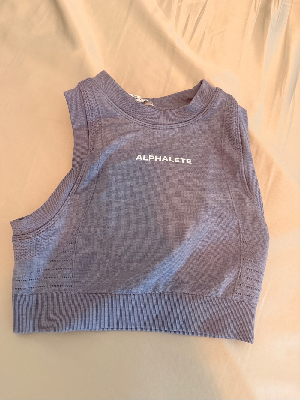 Alphalete Seamless Crop Tank - Dusty Lavender